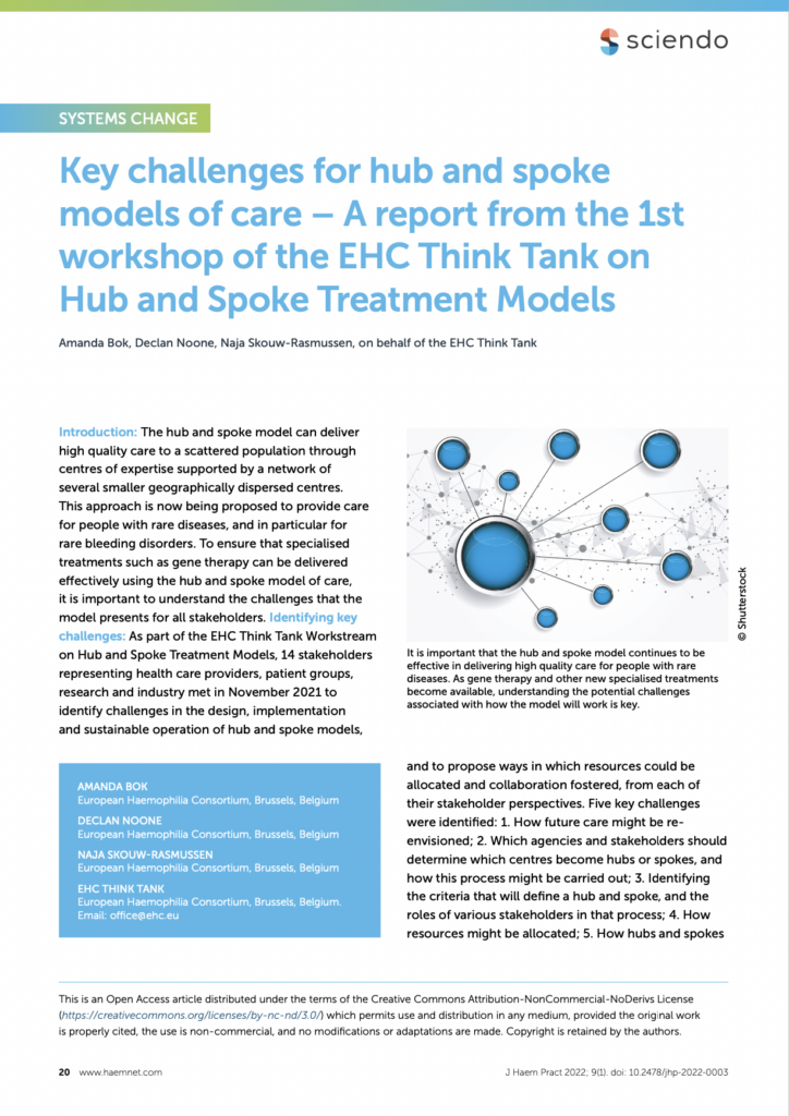Key challenges for hub and spoke models of care report