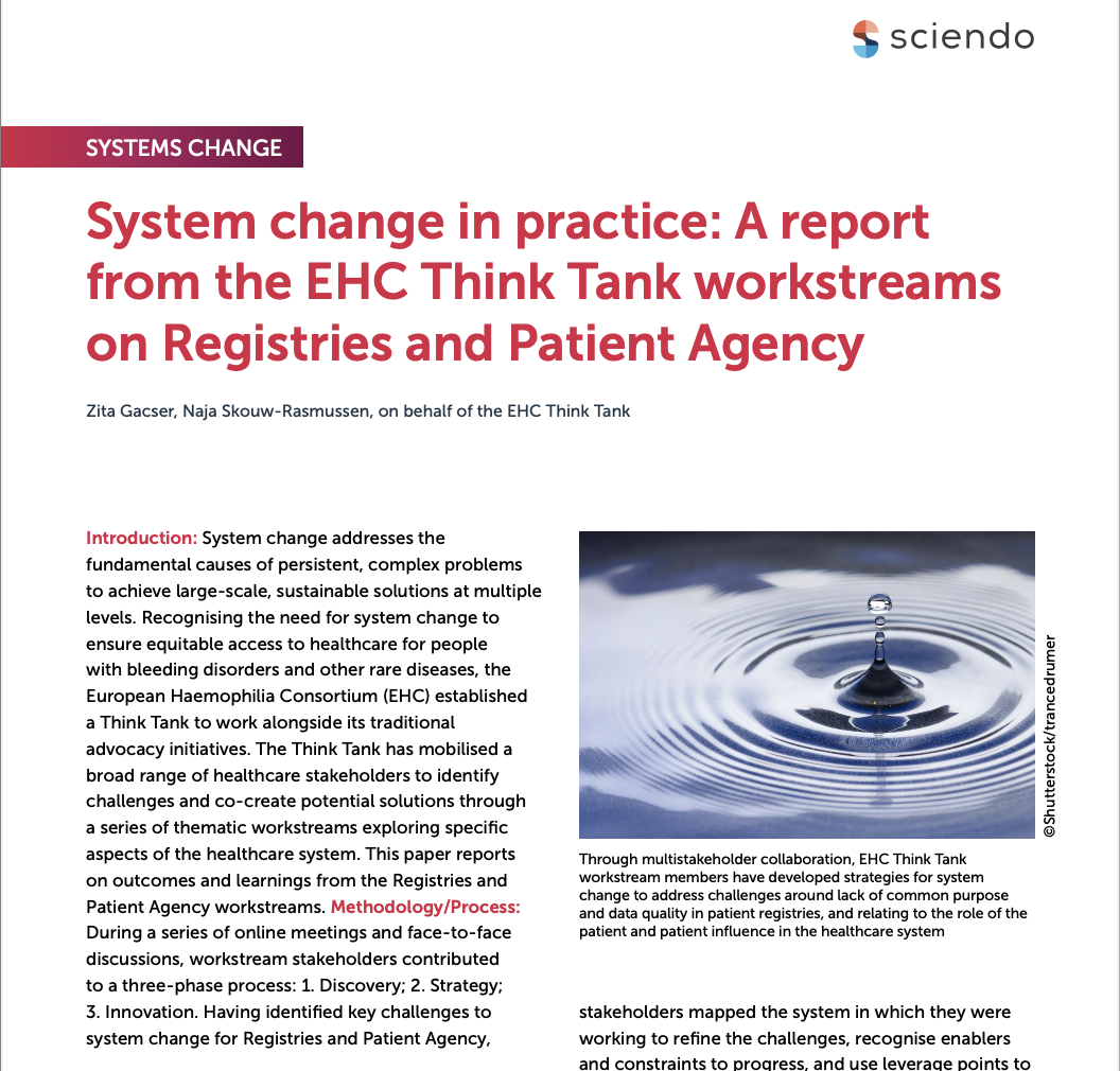 Now published: A report from the EHC Think Tank workstreams on Registries and Patient Agency