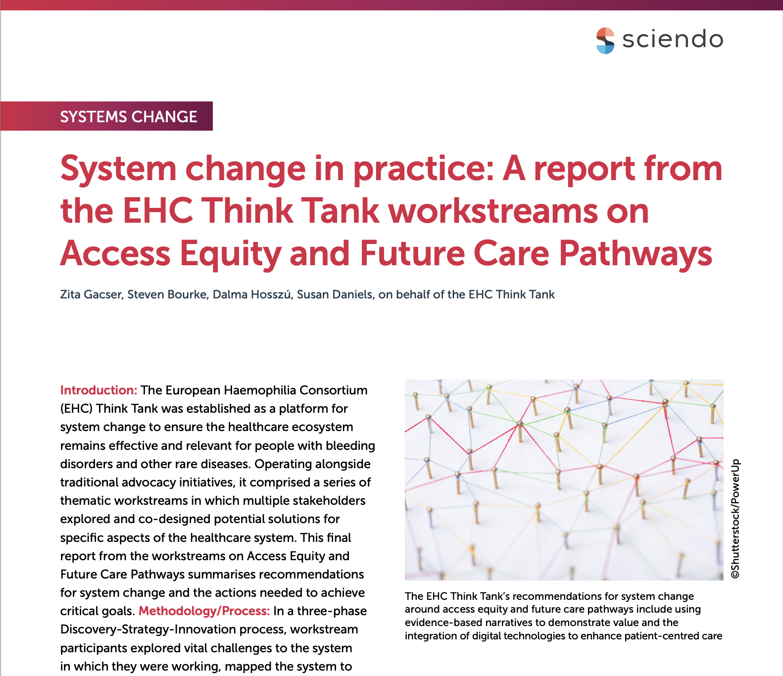 Just published: A report from the EHC Think Tank workstreams on Access Equity and Future Care Pathways